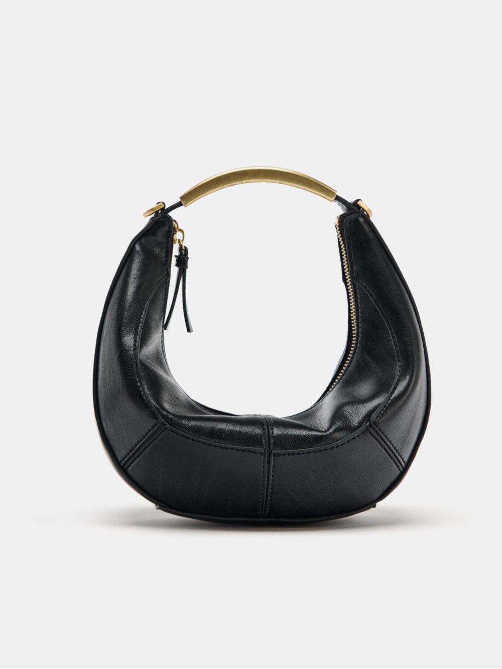 Zara OVAL BAG WITH METAL HANDLE
